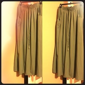 Long Green Maxi Skirt